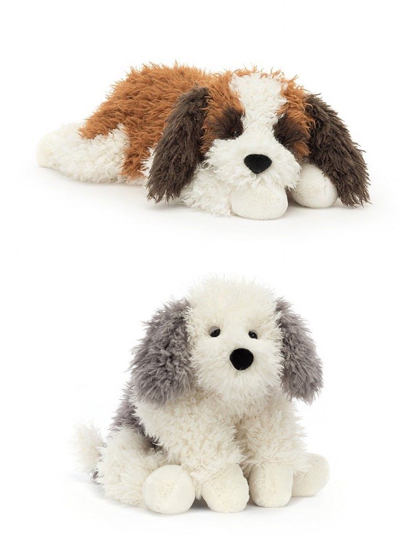 Jellycat Floofie Sheepdog St Bernard Dog Soft Stuffed Plush Toy