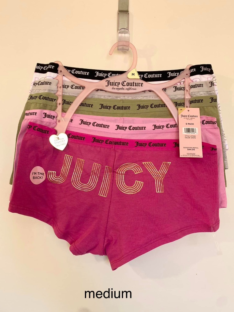 juicy couture medium panty 5pcs original sale branded, Women's Fashion,  Undergarments & Loungewear on Carousell