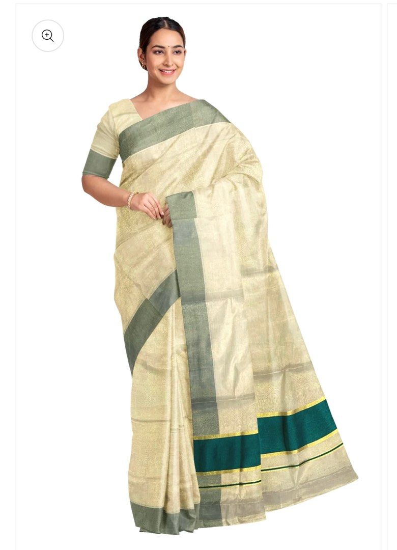 Buy Trendy Womens Kerala Cream Sarees Online - Ramraj Cotton