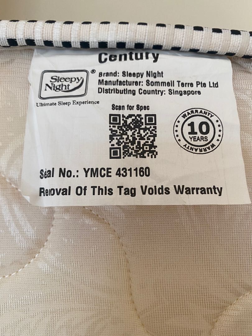 King size mattress (Sleepy Night Century Plush), Furniture & Home