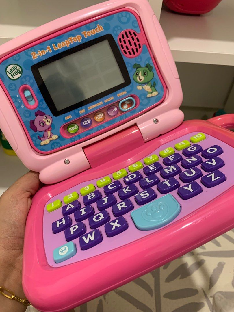 Leapfrog 2in1 Leaptop Touch Pink, Hobbies & Toys, Toys & Games on Carousell