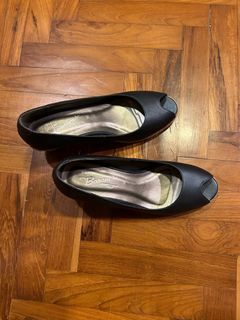 leather wedges espadrill style