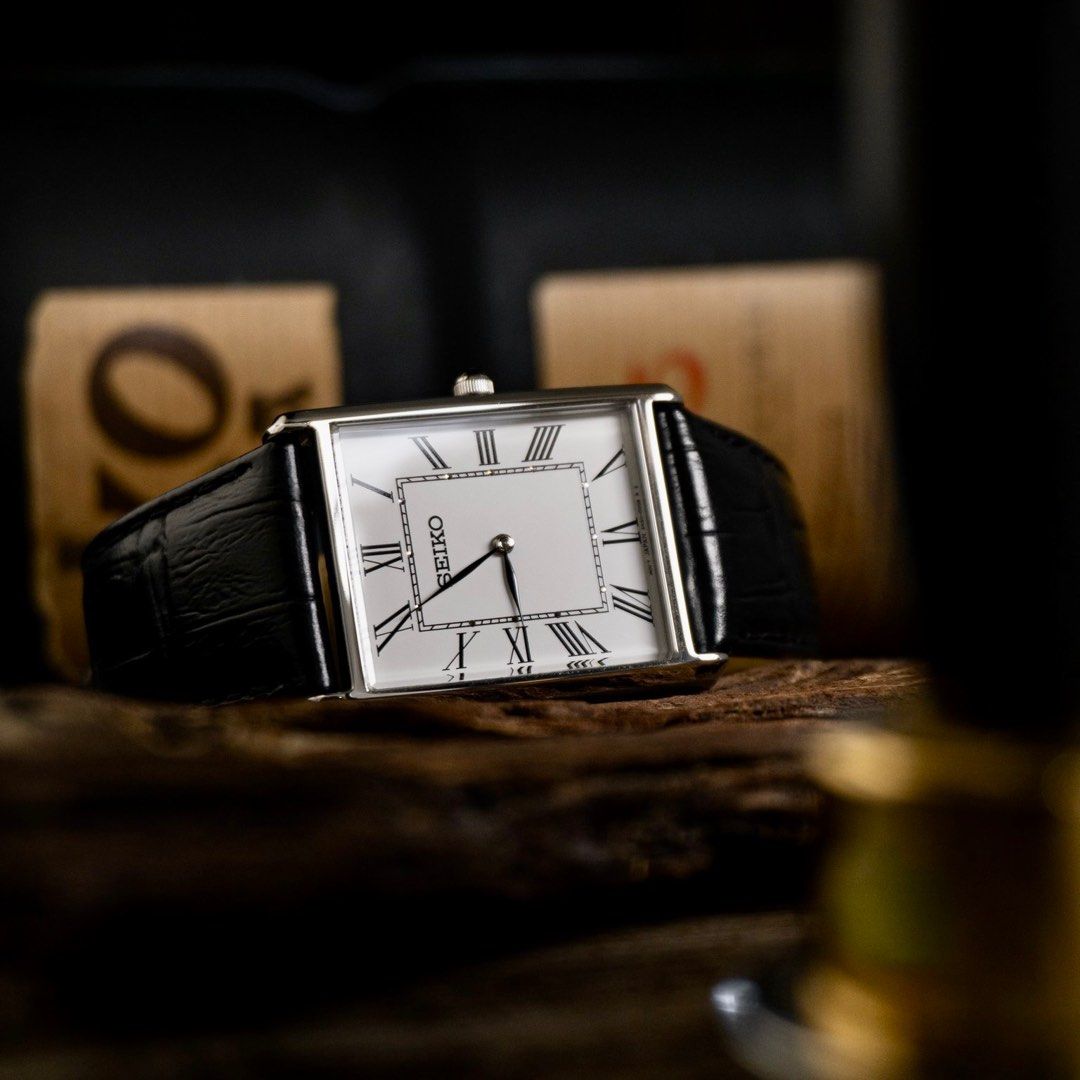 LNIB Seiko SWR049 Seiko Tank alternative to the Cartier Tank Solo