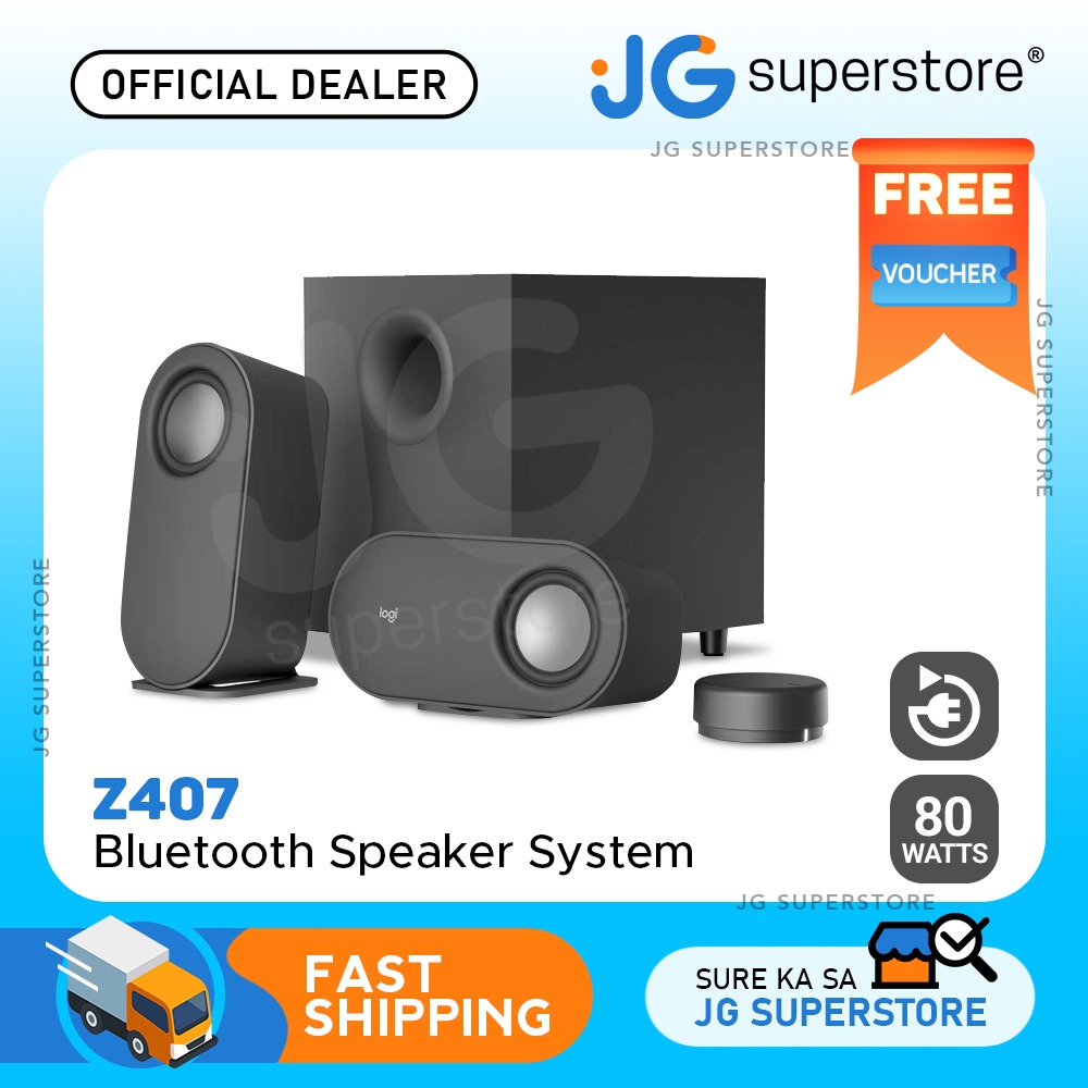 Logitech Z407 Bluetooth Computer Speakers with Subwoofer and Wireless