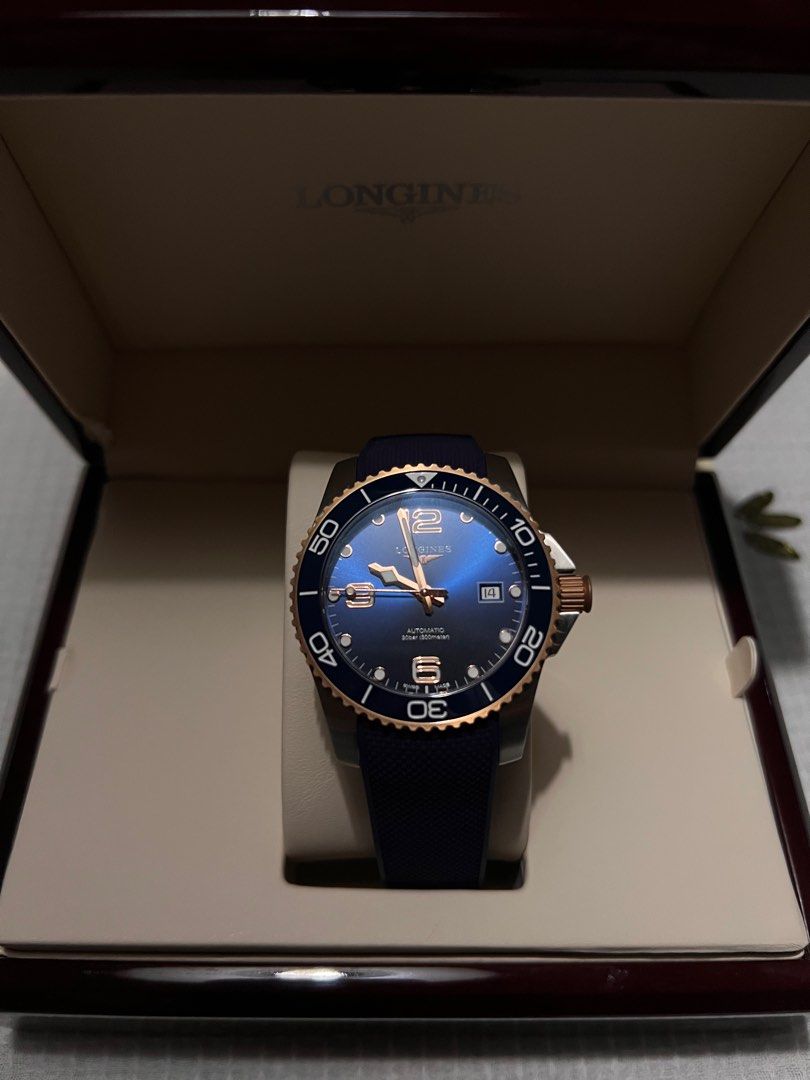 LONGINES HydroConquest Automatic 41mm Blue Rubber Strap Luxury