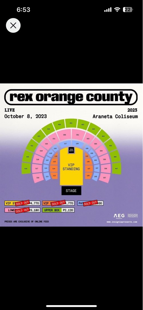 LOOKING FOR 2PCS TICKET FOR REX ORANGE COUNTY PHILIPPINES, Tickets