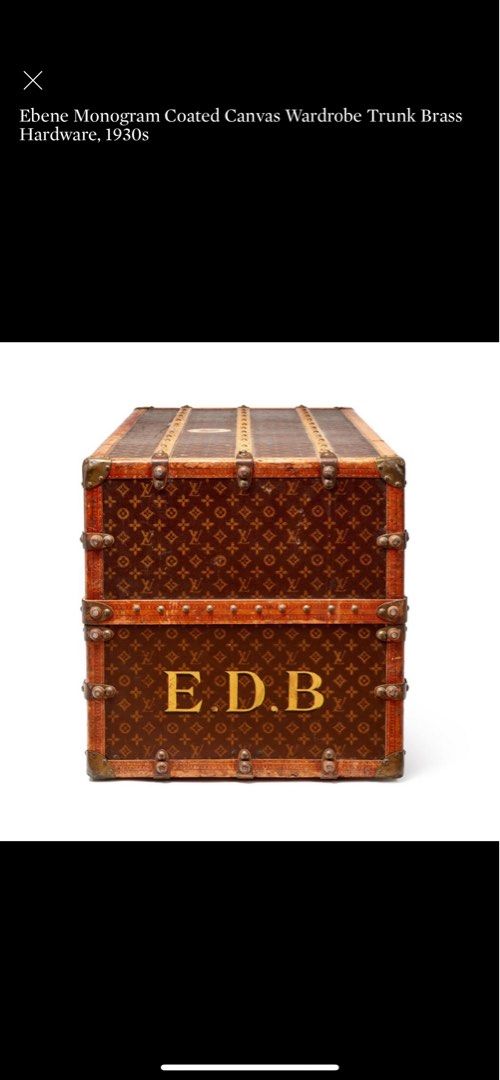 Ebene Monogram Coated Canvas Travel Trunk Brass Hardware, Early 20th  Century, Luxury Handbags: Vintage Icons from the Wolf Collection, 2023