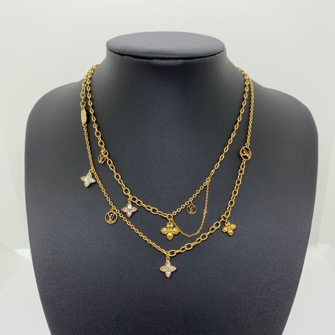 Louis Vuitton Blooming strass necklace (M68374)