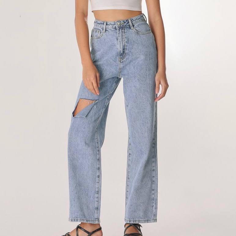 Lovet Petite Not Your Average CutOut Jeans (Light Washed), Women's