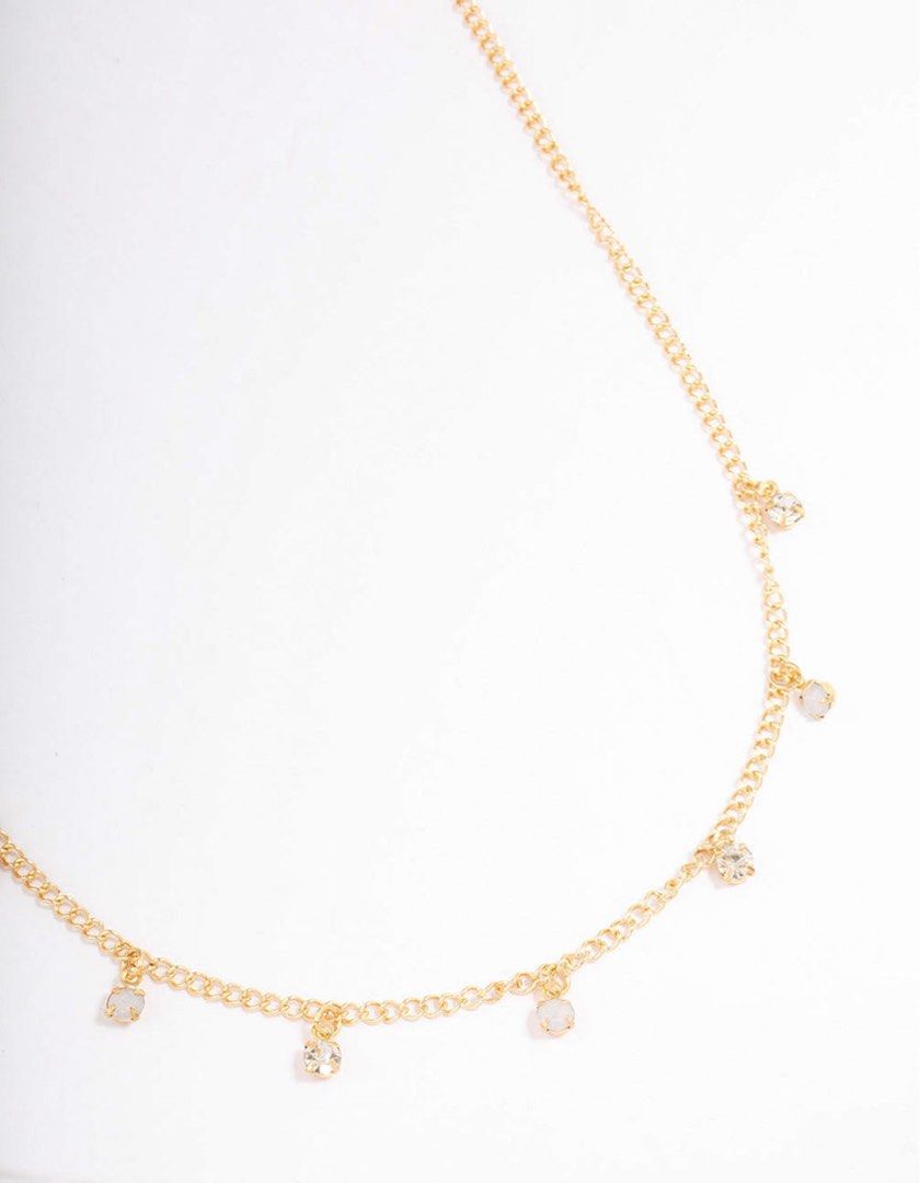 Lovisa Gold Alternate Diamante Necklace Women s Fashion Jewelry