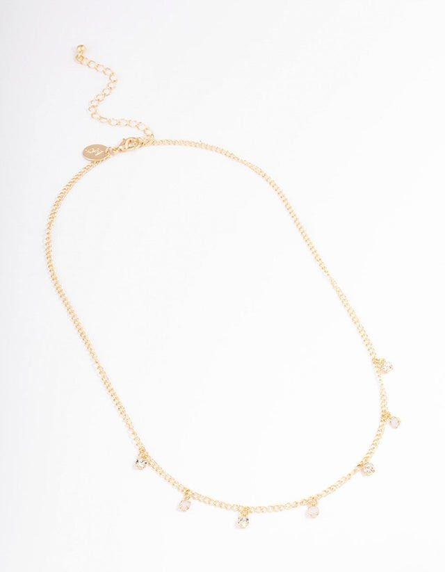 Lovisa Gold Alternate Diamante Necklace Women s Fashion Jewelry