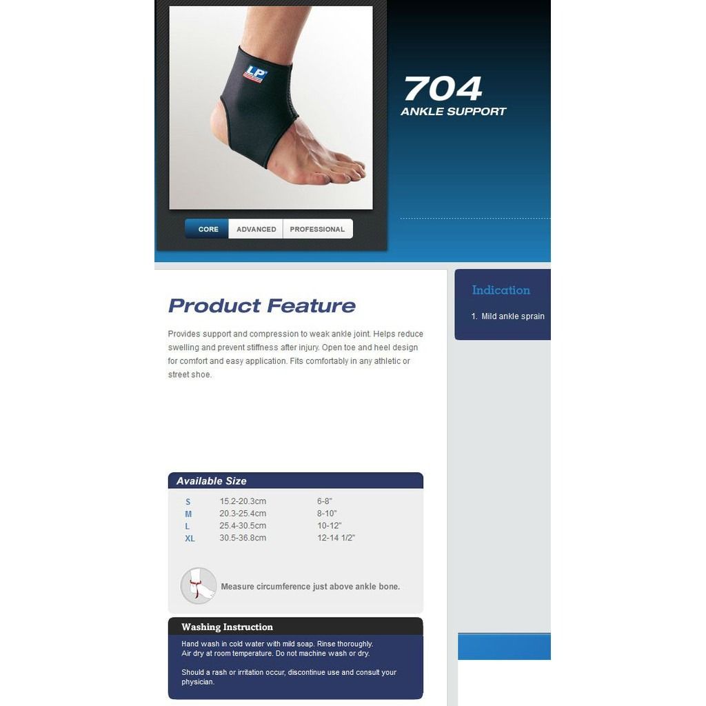 LP Ankle & Wrap Support For All Sports (MODEL: 604 / 634 / 704) KNT2109 ...