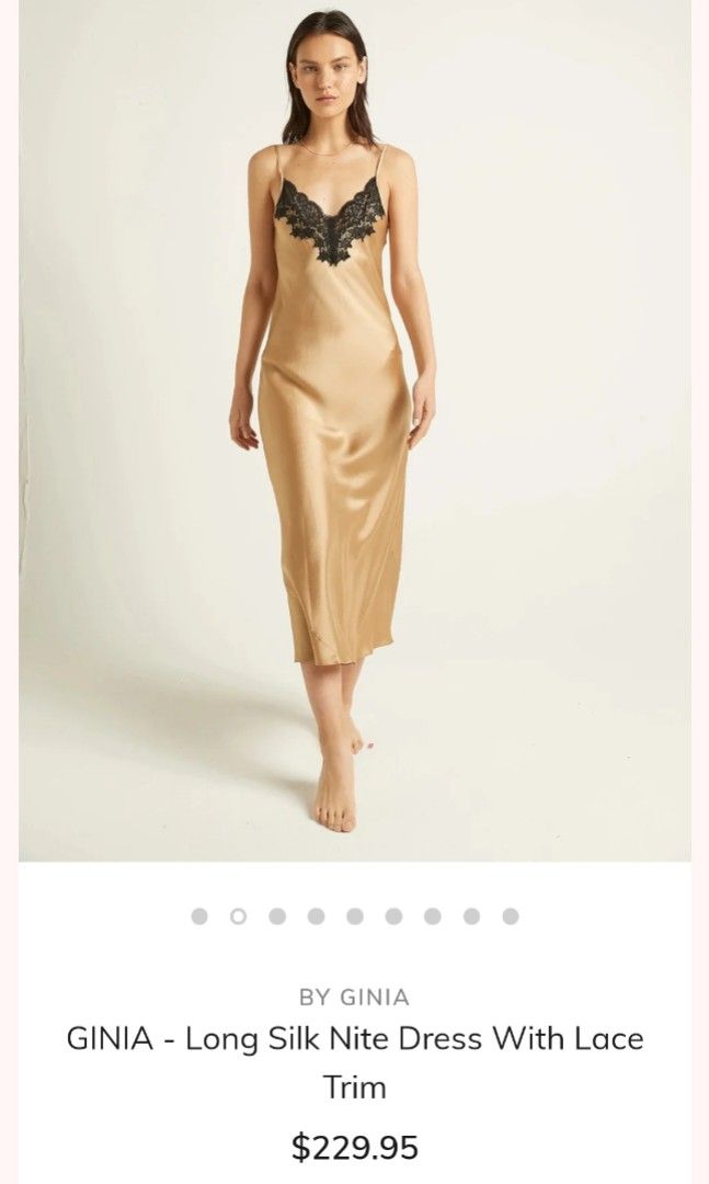 💯Silk Luxurious Maxi Slip Dress (Category: Evening dresses & gowns) located in Caloocan City. Submitted by val02 (Listing ID 1246308798, Image 2). Description: 🌹Ginia is a Australian Luxury brand for silk dresses, retails for 12k plus🌹 The Silk Lace Slip is an enduring romance, made in soft silk and detailed with delicate hand-cut lace to celebrate the female form. A classic v-neck slip style. Spaghetti straps from the same silk are adjustable