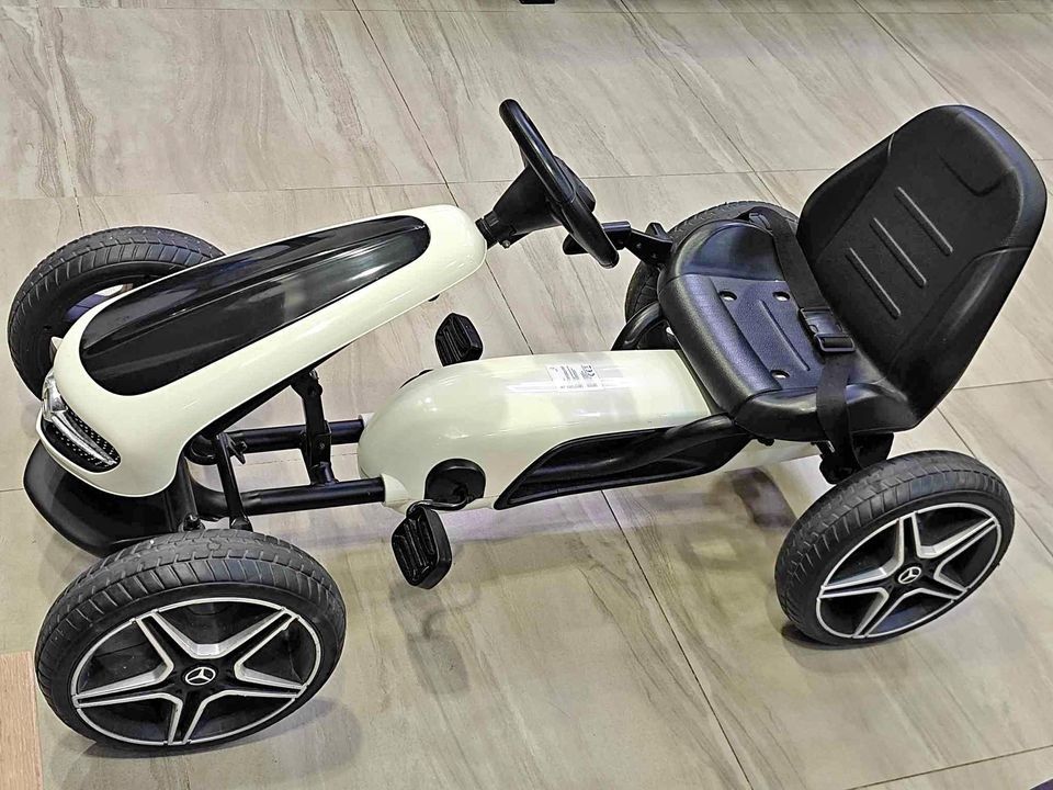 Mercedes Benz Go-kart (Category: Vehicle & Diecast Models) located in Pasay City. Submitted by mjmsvarietystore (Listing ID 1246225293, Image 2). Description: Mercedes Benz Go-kart Price: 6,000 PHP Colors: Black, Red, White, and Blue 📌 Pedal 📌 Forward and Backward 📌 with Handle brake 📌 Rubber tires 📌 for 2-10 years old For inquiries and to order: PM me on Facebook or Call/text me on 09603073035/ 09154178963.