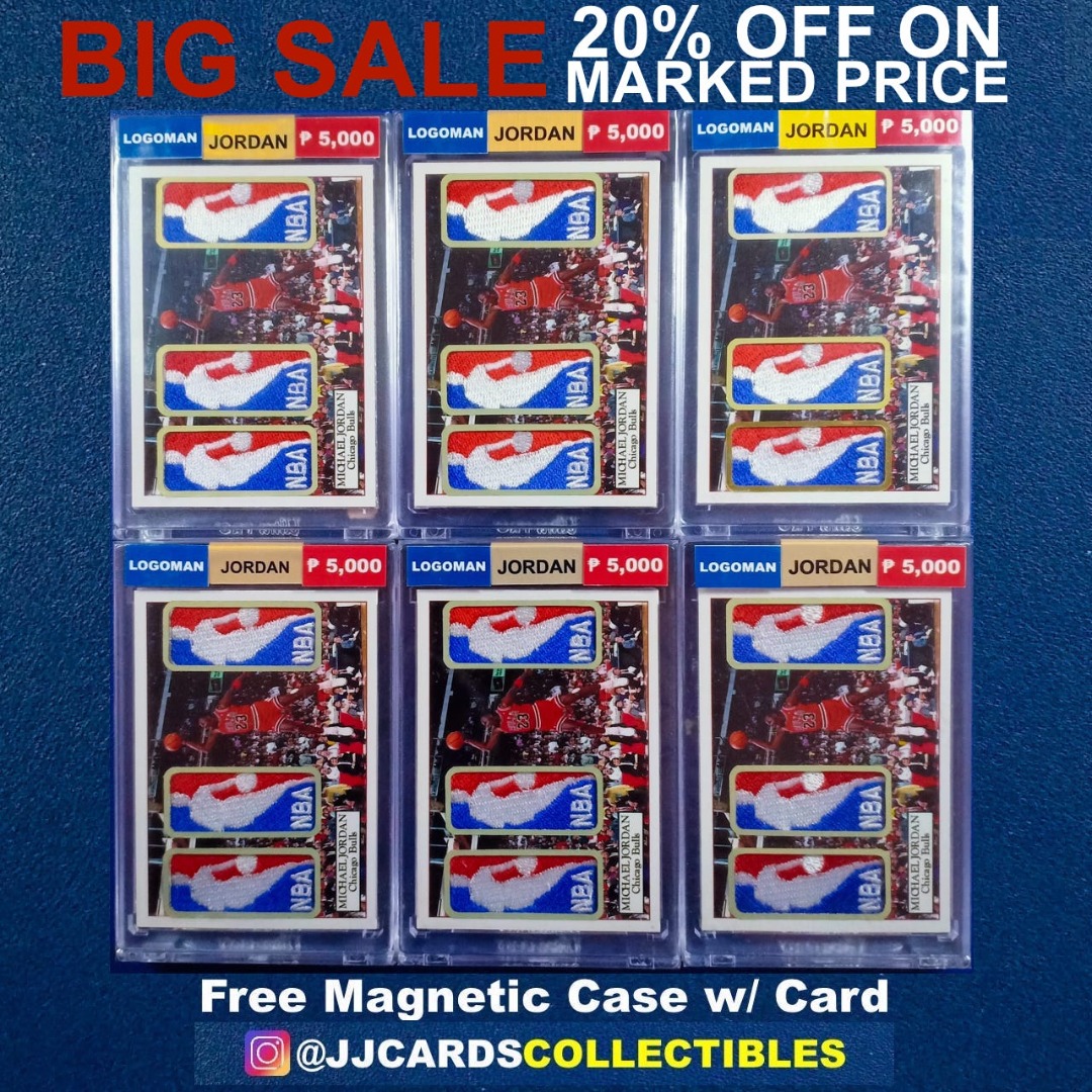 Michael Jordan Customized Triple Logoman NBA Card w/ Free Case