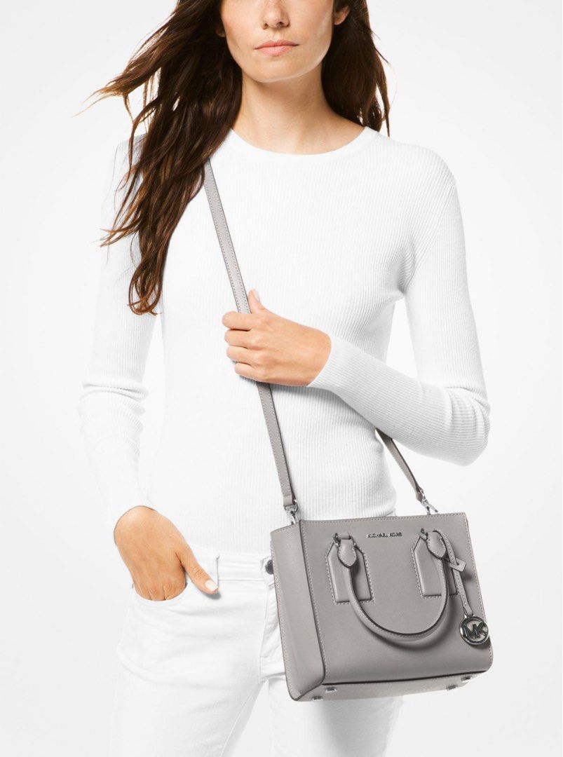 Michael kors selby clearance crossgrain leather messenger