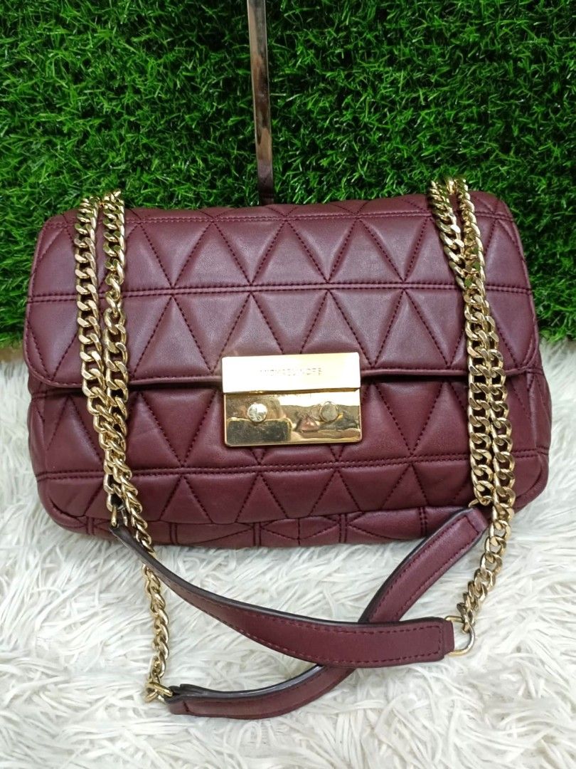 MICHAEL KORS SLOAN BURGUNDY CROSSBODY BAG