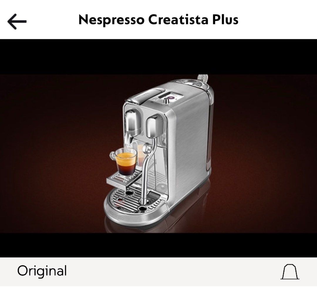 NESPRESSO CREATISTA PLUS, TV & Home Appliances, Kitchen Appliances