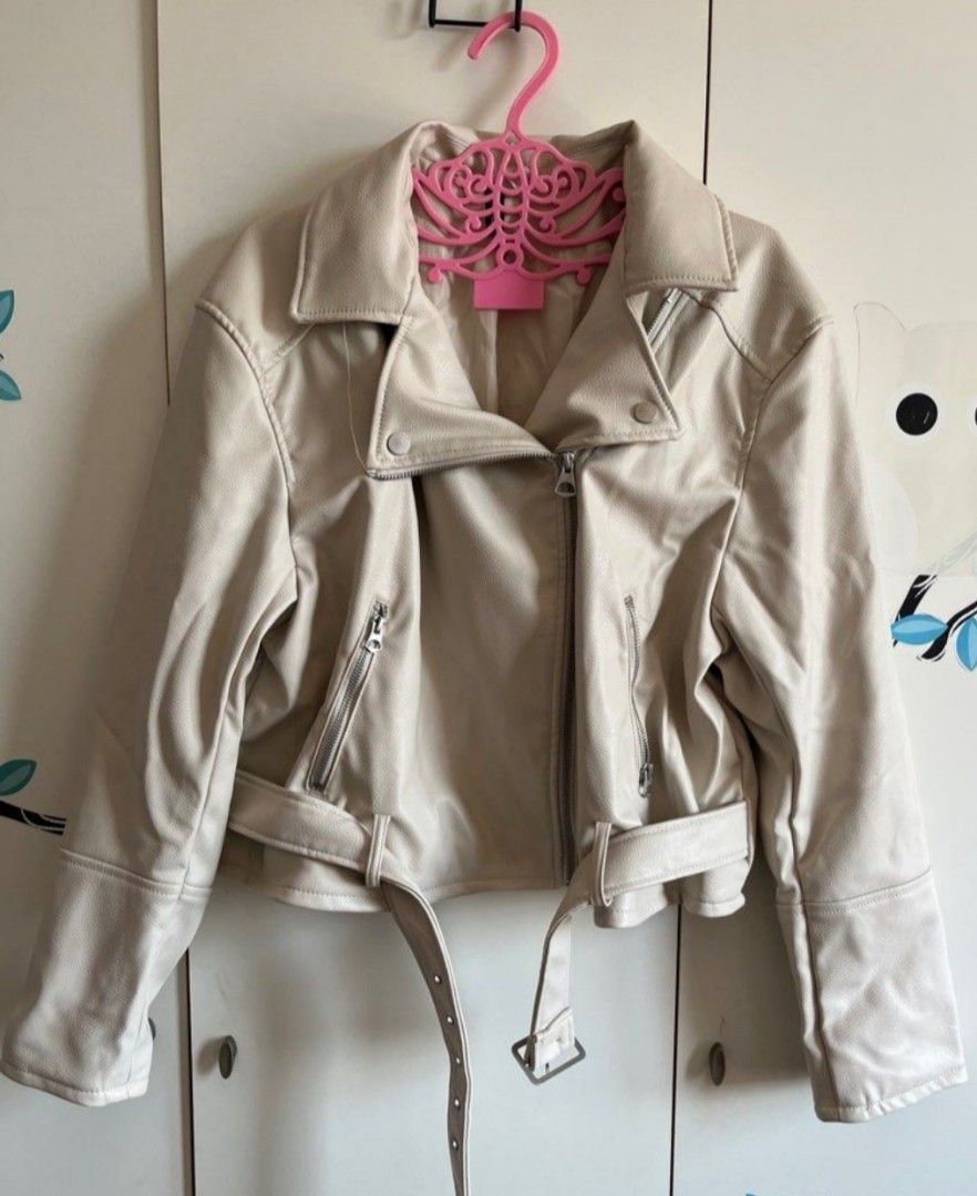 H&m faux deals leather jacket