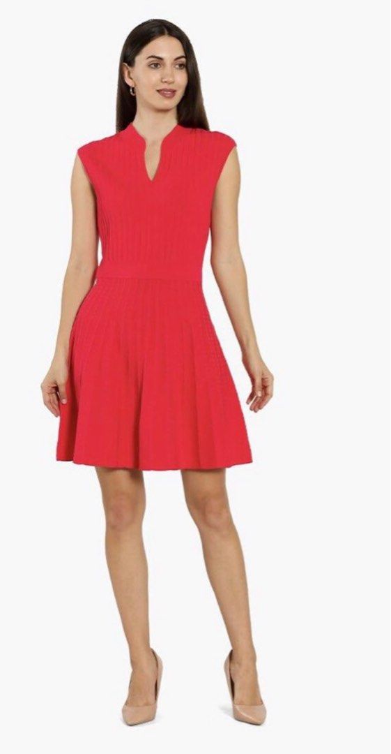Ted baker red skater dress top