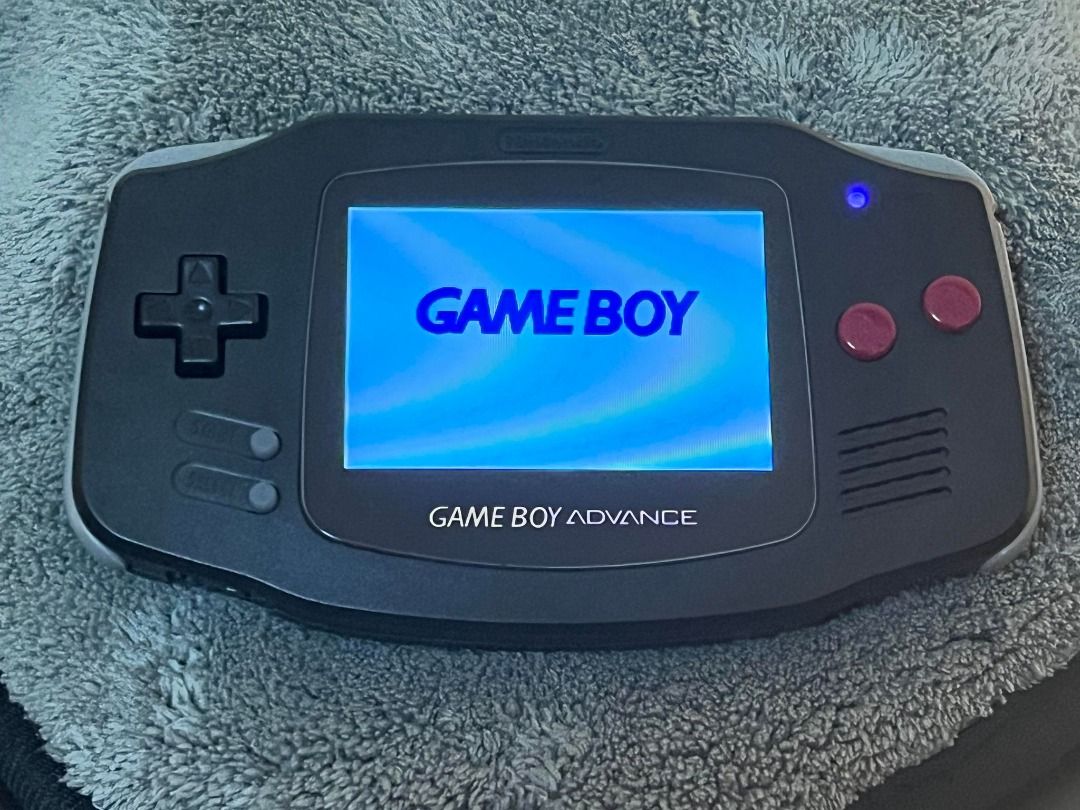 NEW Ultimate Nintendo Gameboy Advance GBA Custom Console Opaque Black w Latest FunnyPlaying 3 Laminated IPS Screen Removable USB C