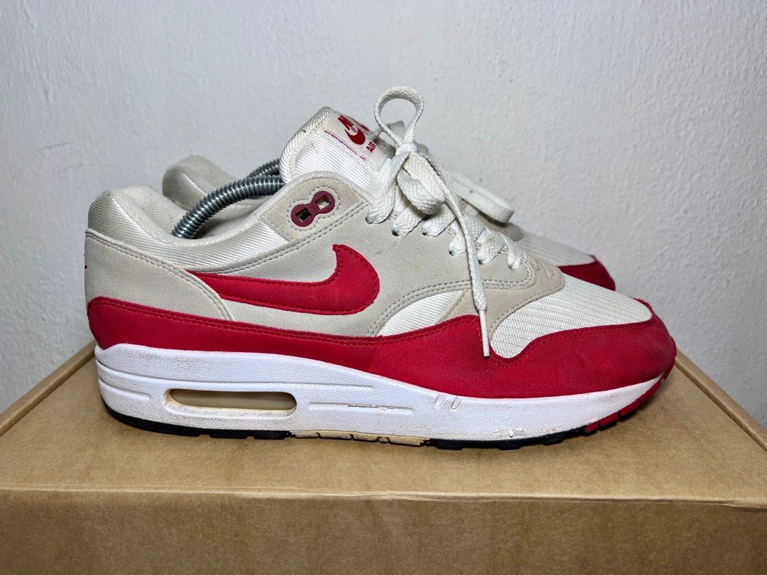 Nike Air Max 1 Anniversary Red Men s Fashion Footwear Sneakers