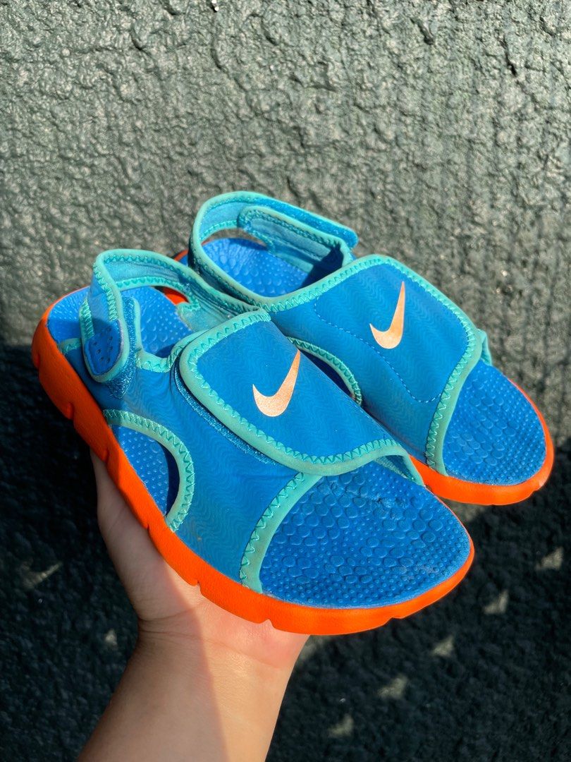 Teal nike sandals sale