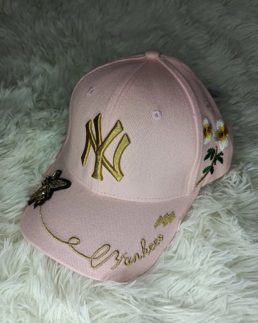 NY Big logo pink baseball cap/hat by MLB Korea, Women's Fashion, Watches &  Accessories, Hats & Beanies on Carousell