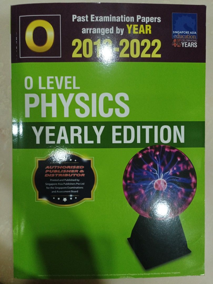 O Level Pure Physics TYS Yearly Hobbies Toys Books Magazines o-level-pure-physics-tys-yearly-hobbies-toys-books-magazines