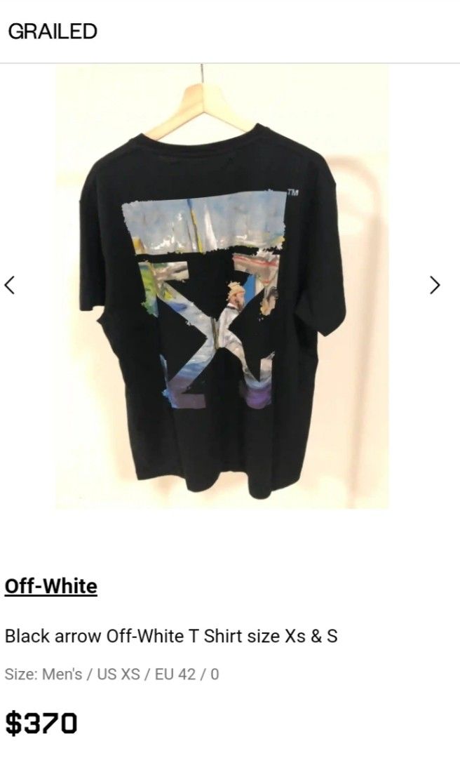 Off White Off-White Oil Painting Black T-Shirt Size XS