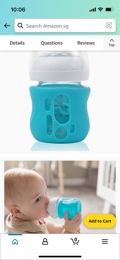 Olababy Silicone Sleeve for Avent Natural Glass Baby Bottles (8 oz, Blue)