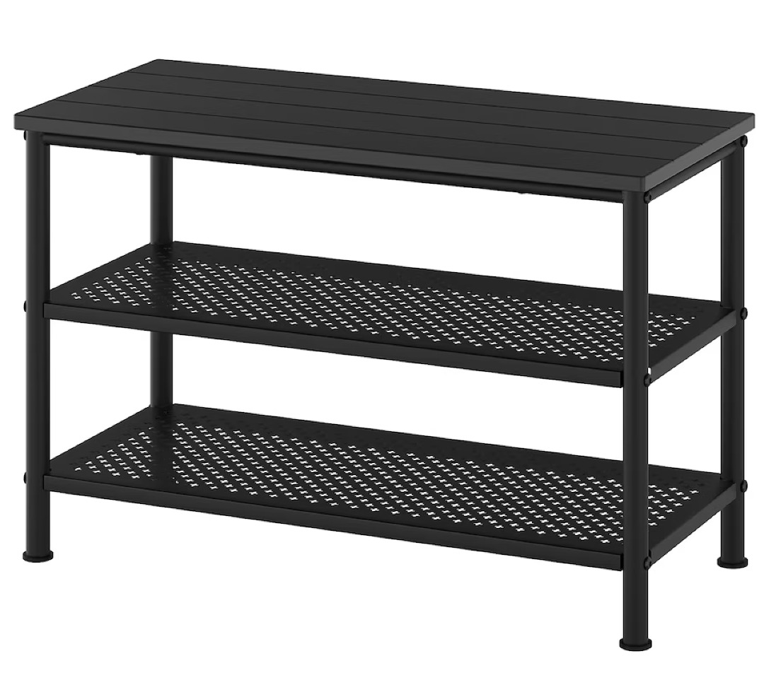 PINNIG Bench shoe storage black, Furniture & Home Living, Furniture