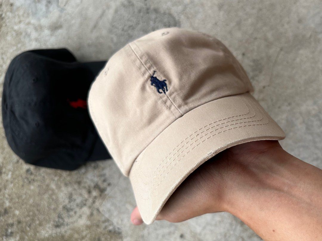 Beige polo hat new arrivals with leather strap