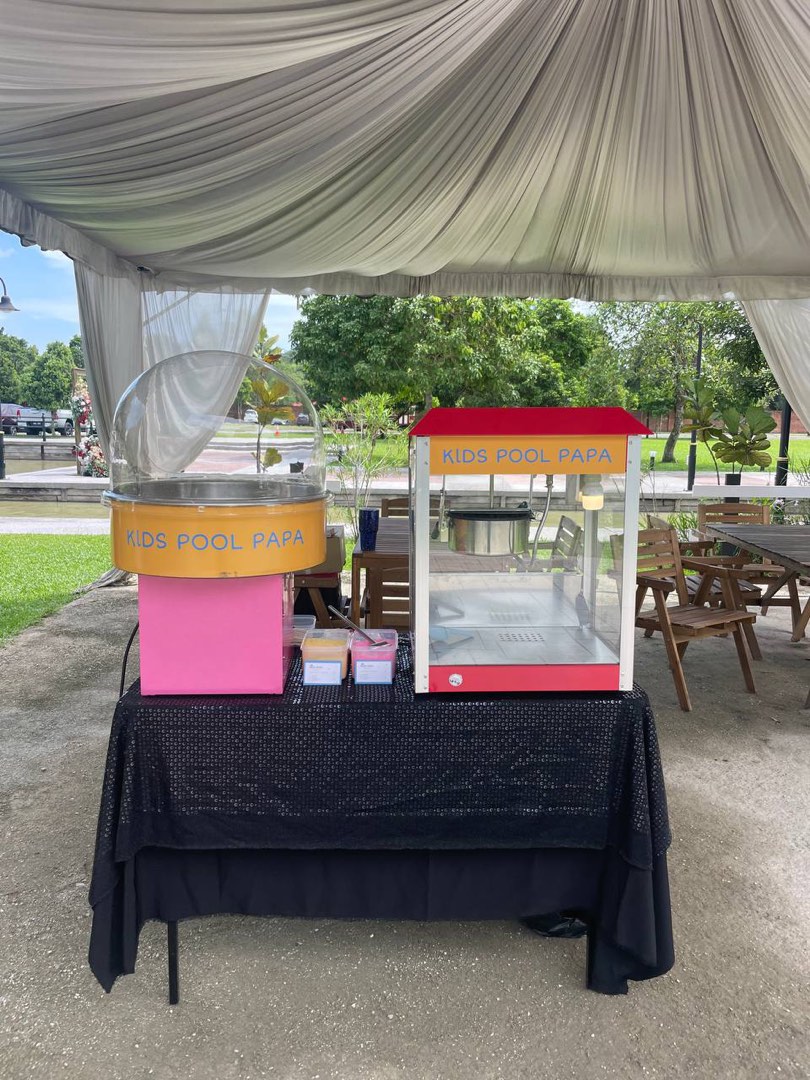 Popcorn Cotton Candy Cart Machine Birthday Party Event Murah KL PJ USJ