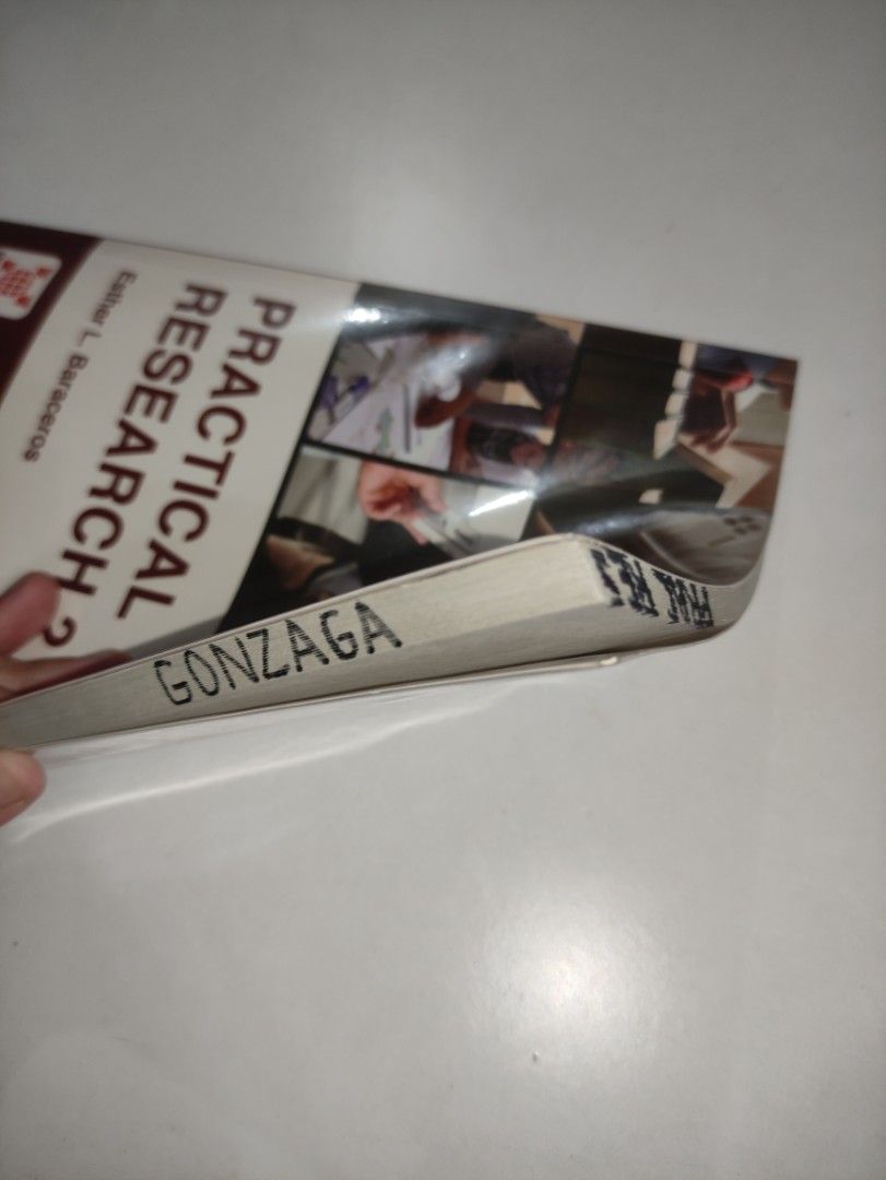 Practical Research 2 (Category: Textbooks) located in Manila. Submitted by aewanqsayo (Listing ID 1246343736, Image 2). Description: Practical Research 2 - by Esther Baraceros - Rex Bookstore ✅Condition: -9/10 -with plastic cover -name on the side -with highlights and some notes (ballpen) ✅MOP: GCash, Maya, BDO Bank Transfer ✅MOD: Same-day delivery: Lalamove, Grab Express, Angkas Padala Couriers: LBC, GoGo Xpress, J&T ✅LOCATION: Pasig City, Metro