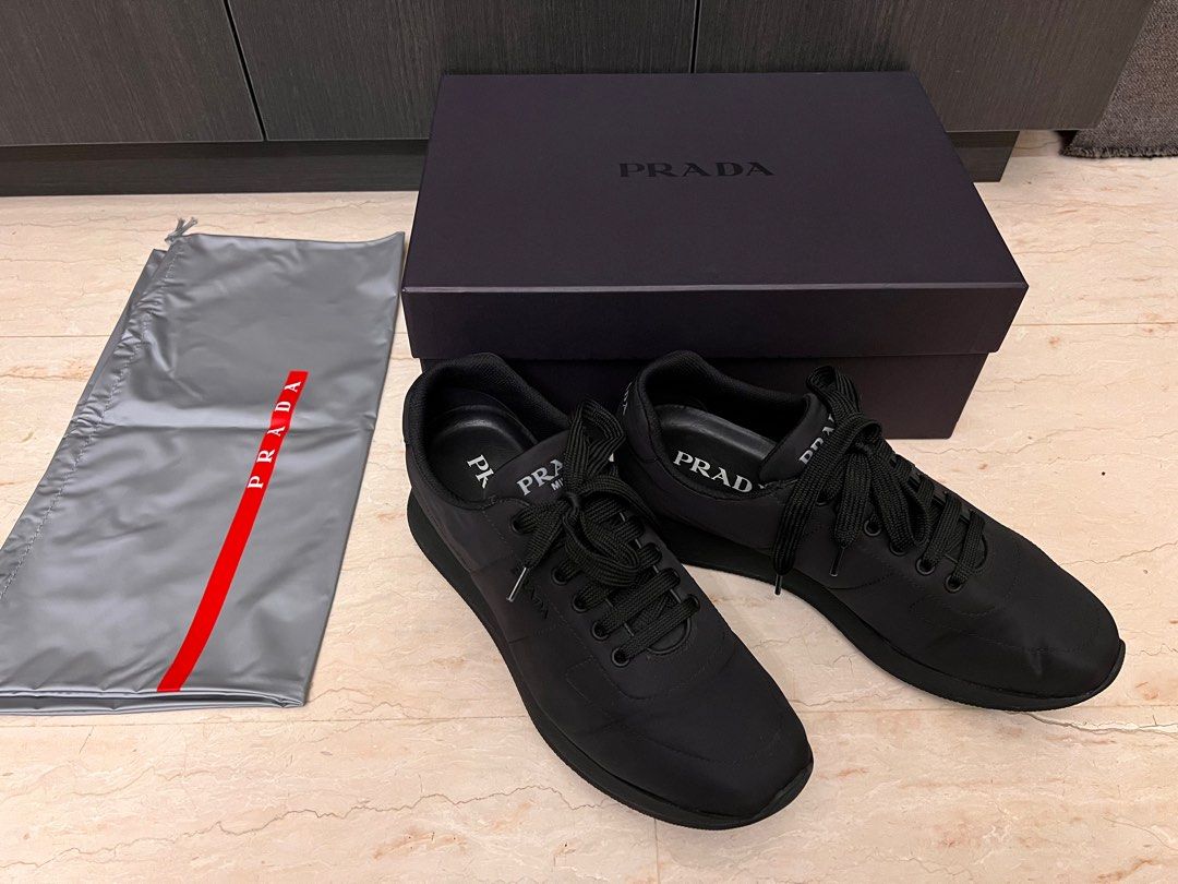 PRADA Milano Lace-up Shoes, Luxury, Sneakers &amp; Footwear on Carousell