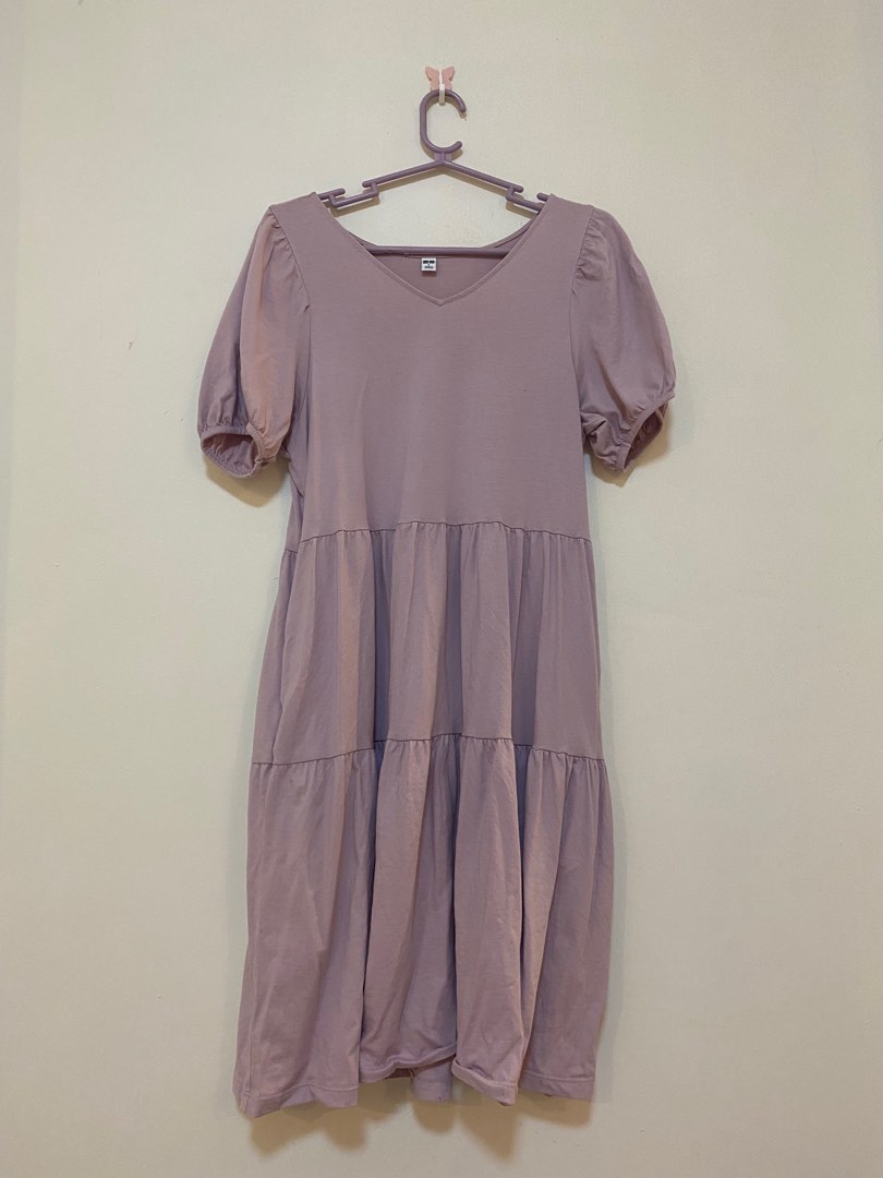 Purple UNIQLO dress on Carousell