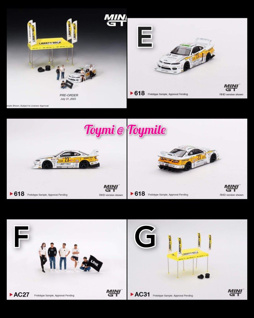 Preorders 1/64 Mini GT Nissan Silvia S15 Silhouette Tent LBWK Crew Team ...