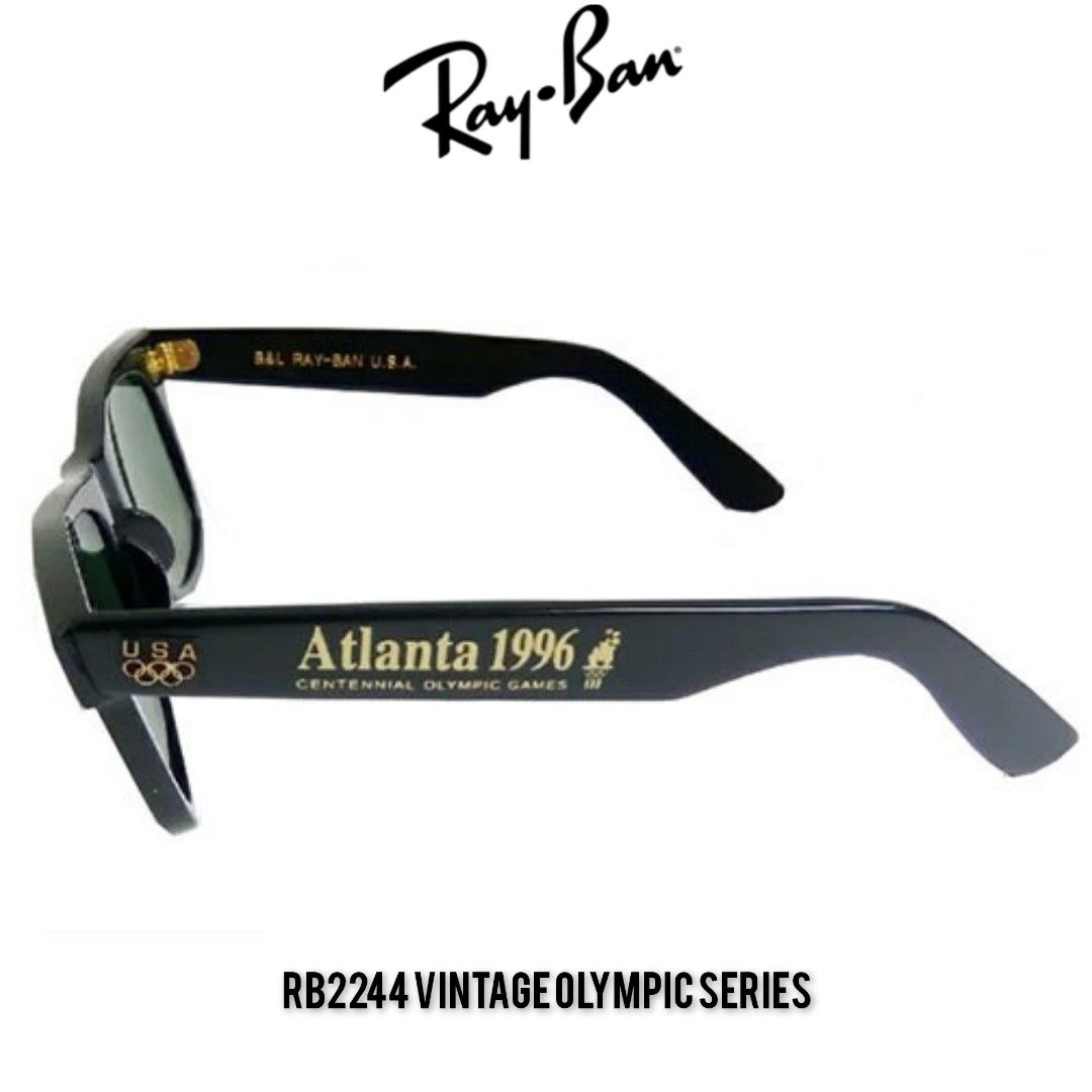 Rayban wayfarwer rb2244 xsar vintage olympics 1996 atlanta, Men's