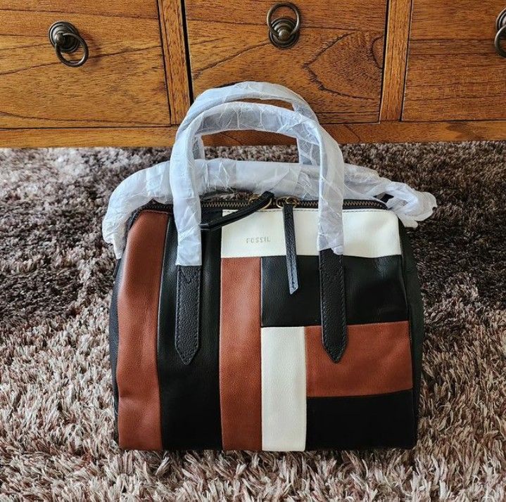 Fossil sydney satchel store patchwork