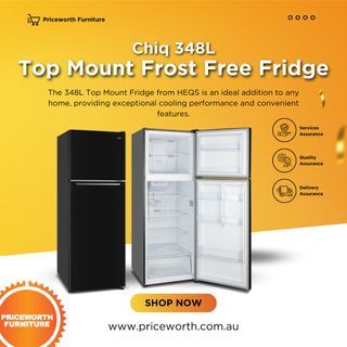 SALE!!!SALE!!!SALE!!! CHIQ 348L TOP MOUNT FROST FREE FRIDGE SALE!!!