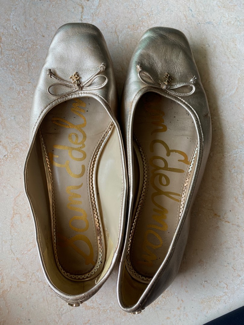 Sam Edelman gold flats Women s Fashion Footwear Flats on Carousell