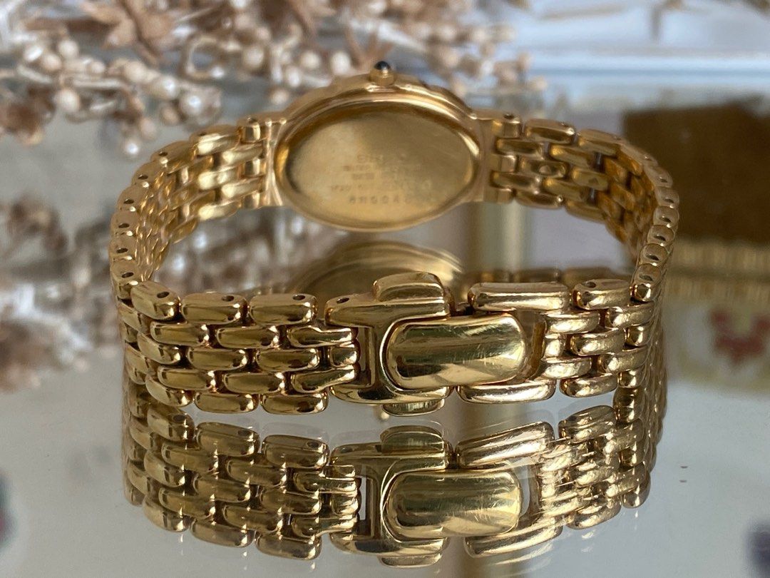 Seiko Oval Vintage ladies Bracelet Watch Gold Mother of Pearl Dial
