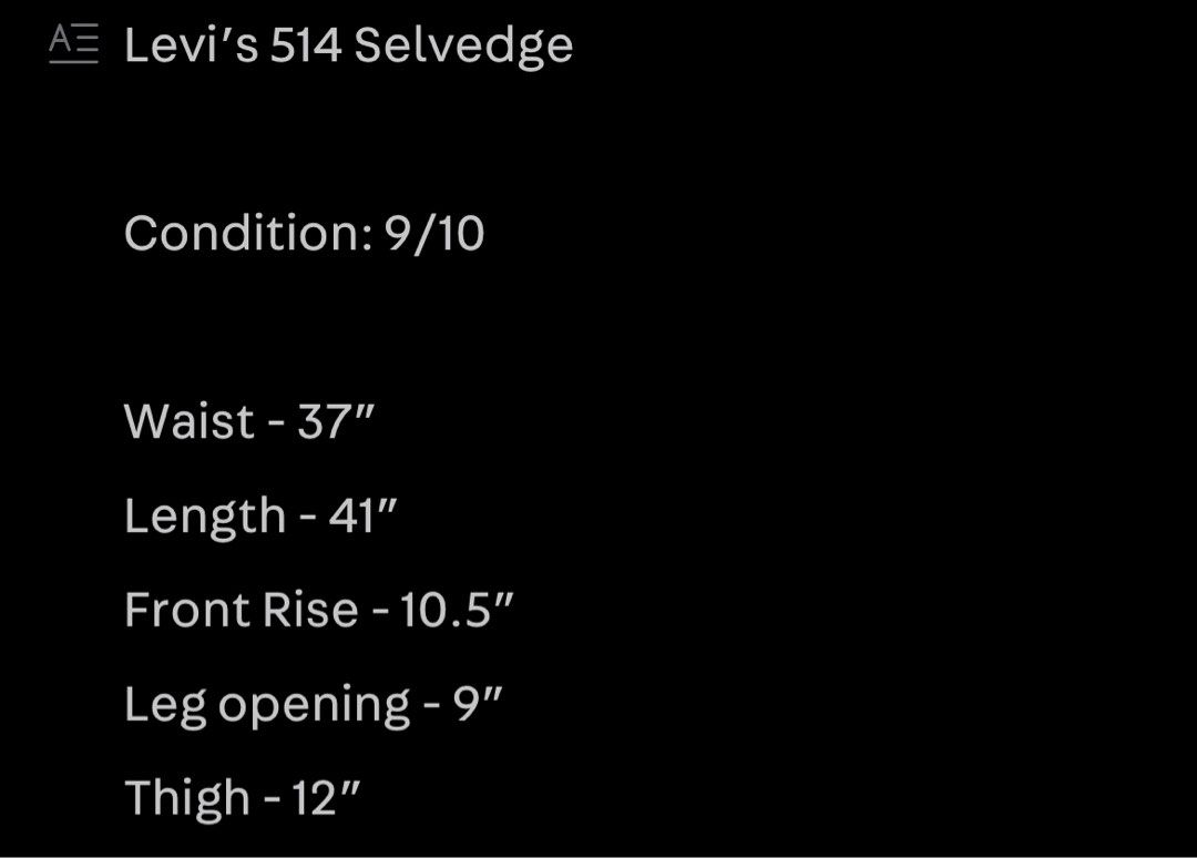 Levis 514 size chart new arrivals