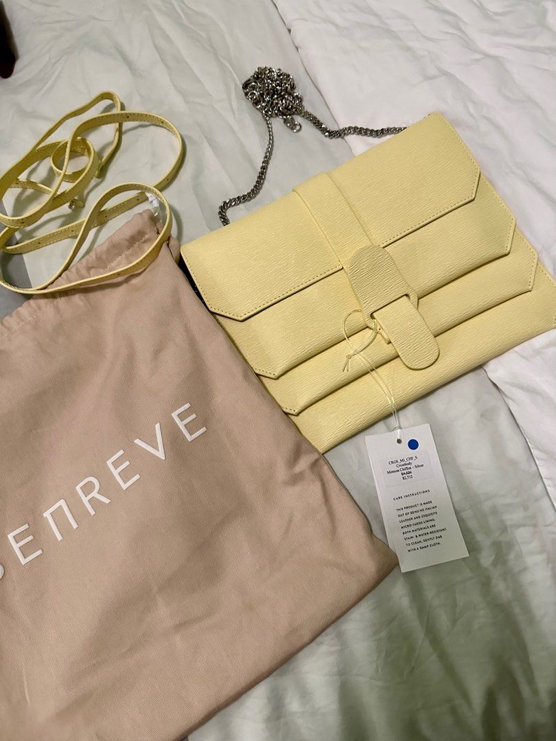 Senreve Aria Belt Bag with dust bag,lemon color mimosa leather