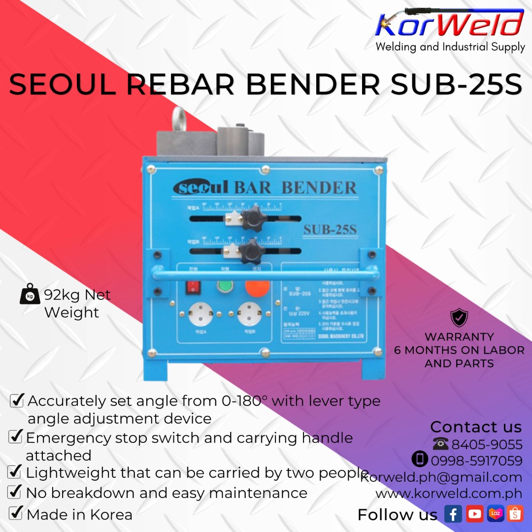 Seoul Rebar Bender SUB-25S, Commercial & Industrial, Industrial ...