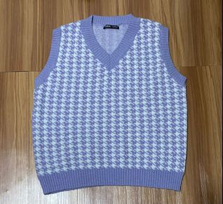Shein Houndstooth Sweater Vest