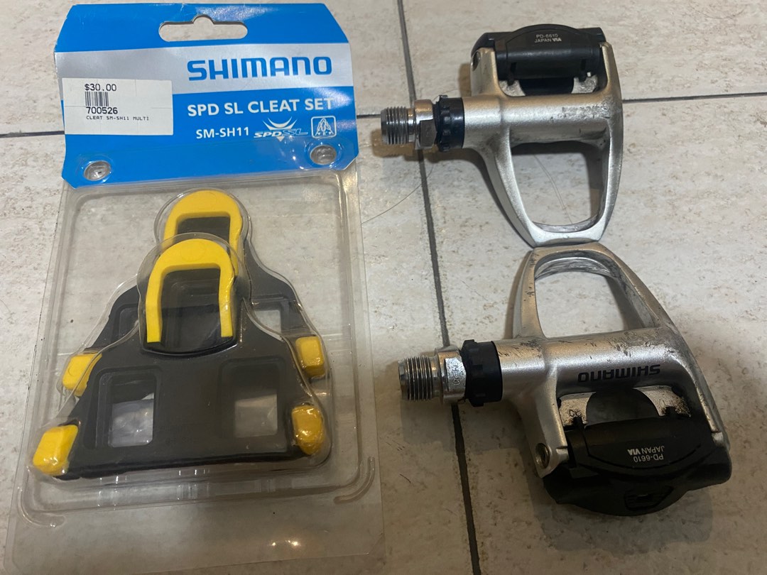 Shimano pedals and clear set, Sports Equipment, Bicycles & Parts, Parts ...