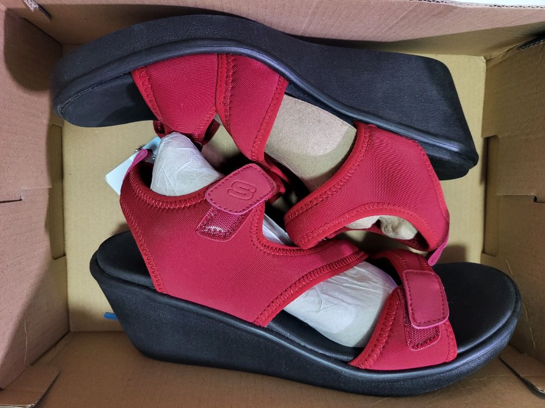 Red walking hotsell sandals