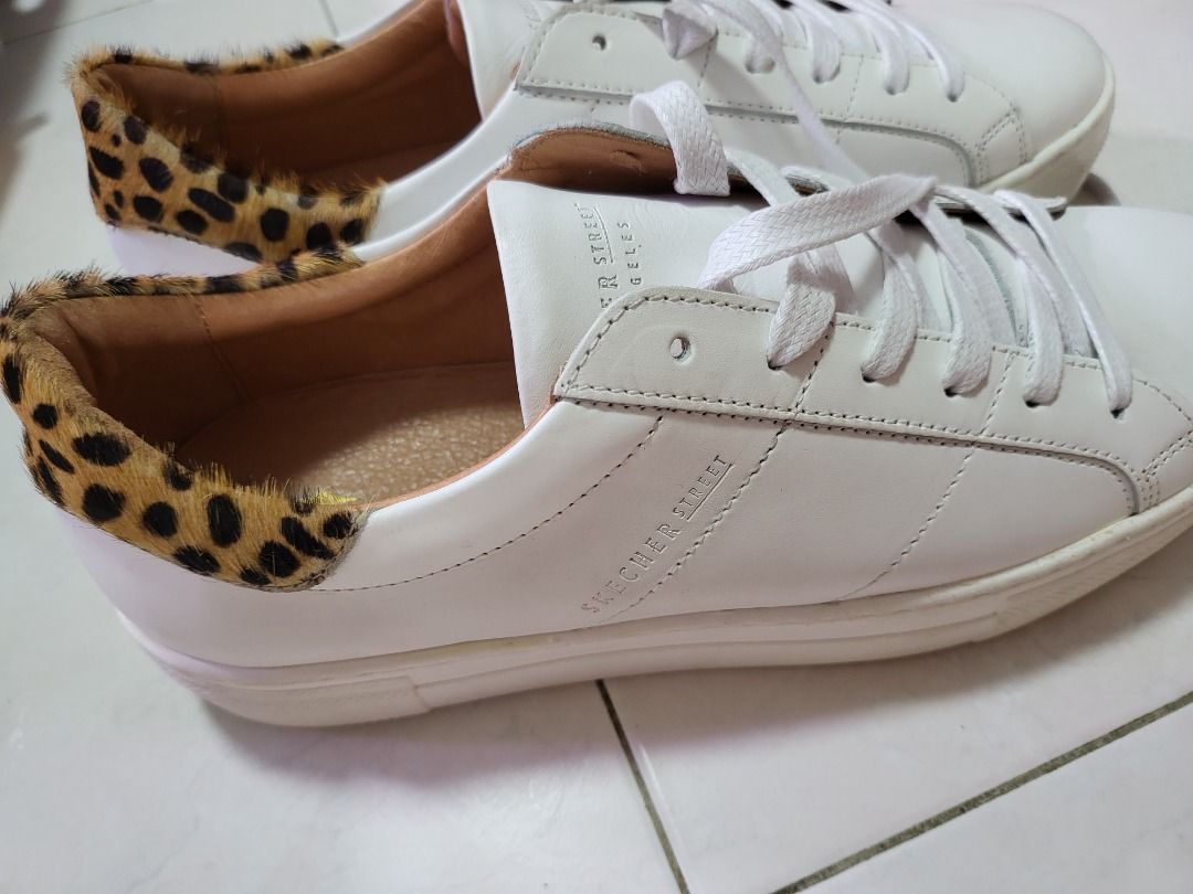 White leopard hotsell shoes